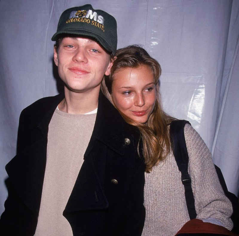 Leonardo Dicaprio e Bridget Hall nel 1994