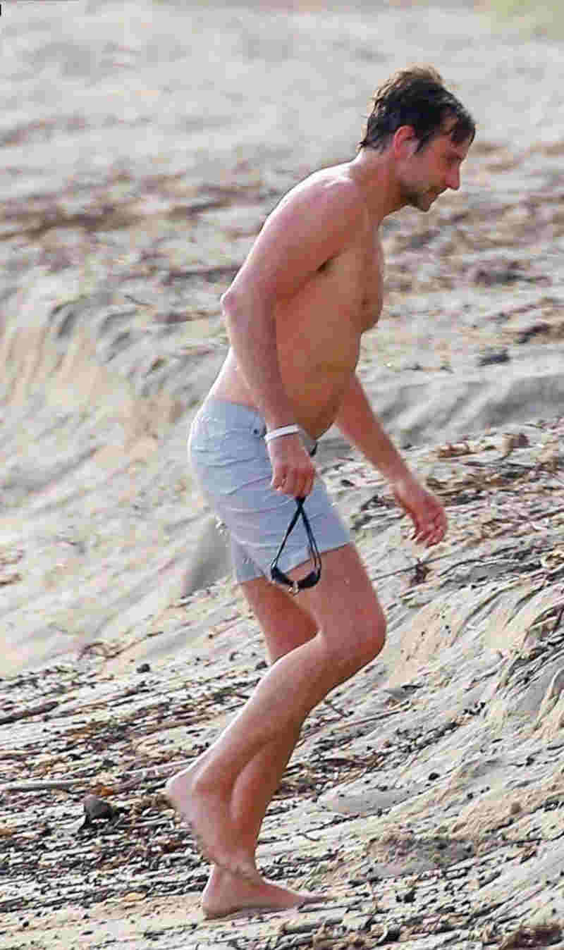 Bradley Cooper swimming malibu